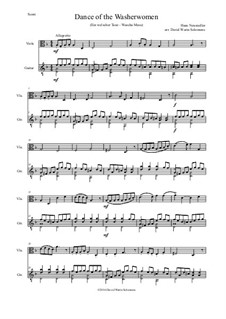 Dance of the Washerwomen (with Hupfauf): For viola and guitar by Hans Neusiedler