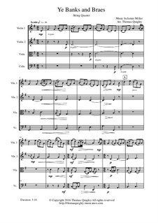 Ye Banks and Braes: para quartetos de cordas by folklore