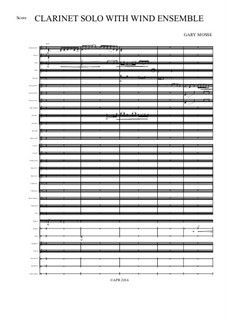 Wind Ensemble with Clarinet Solo: Wind Ensemble with Clarinet Solo by Gary Mosse