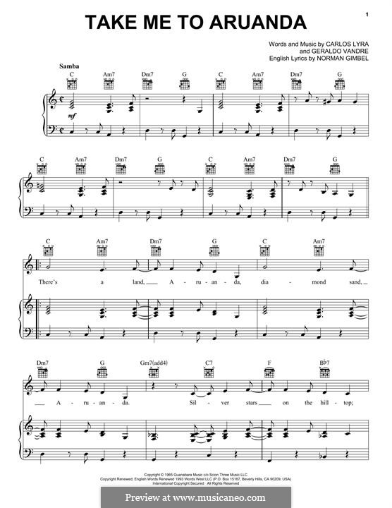 Take Me To Aruanda: Para vocais e piano (ou Guitarra) by Carlos Lyra, Geraldo Vandre