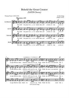 Behold the Great Creator (SATB Chorus): Behold the Great Creator (SATB Chorus) by Jordan Grigg