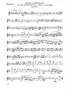 Movement I: partes - para quarteto de cordas by Ludwig van Beethoven