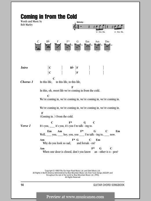 Coming in from the Cold: Letras e Acordes by Bob Marley