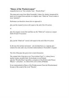 Dance of the Washerwomen (with Hupfauf): Para saxofone tenor e piano by Hans Neusiedler