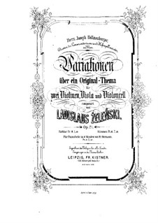 Variations on an Original Theme for String Quartet, Op.21: Partitura completa by Władysław Żeleński