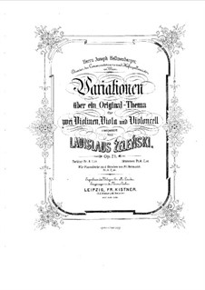 Variations on an Original Theme for String Quartet, Op.21: Partes by Władysław Żeleński