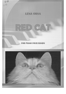 Red Cat: para piano de quadro mãos by Lena Orsa