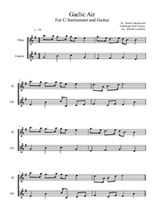 Gaelic Air: For C-instrument and guitar (G Major) by Patrick MacDonald