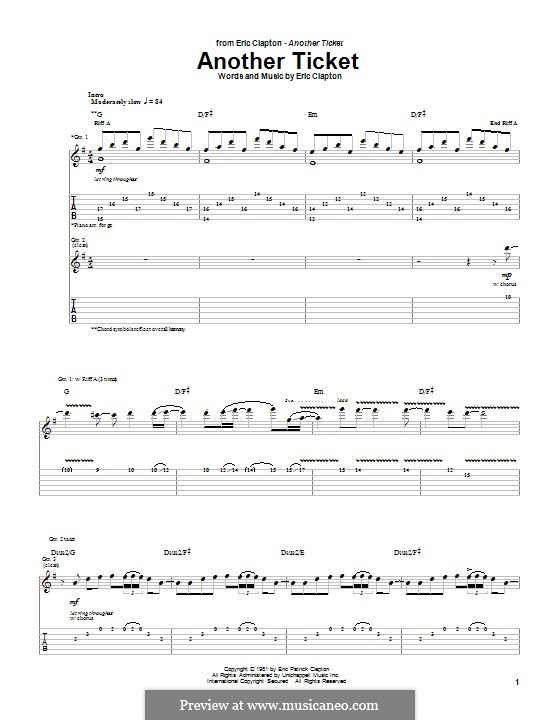 Another Ticket: Para guitarra com guia by Eric Clapton