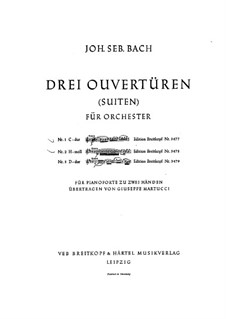 Orchestral Suite No.1 in C Major, BWV 1066: arranjo para piano by Johann Sebastian Bach