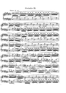 Prelude and Fugue No.3 in C Sharp Major, BWV 848: Para Piano by Johann Sebastian Bach