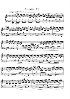 Prelude and Fugue No.6 in D Minor, BWV 851: Para Piano by Johann Sebastian Bach