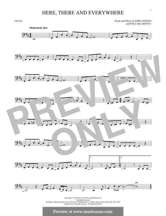 Here, There and Everywhere (The Beatles): para violoncelo by John Lennon, Paul McCartney