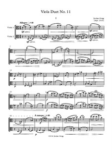 Viola Duet No.11: Viola Duet No.11 by Jordan Grigg