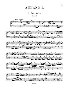 Fantasia in C Minor (Supplement), BWV Anh.86: para cravo by Johann Sebastian Bach