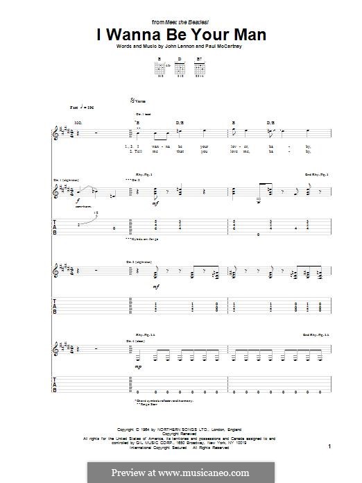 I Wanna Be Your Man (The Beatles): Para guitarra com guia by John Lennon, Paul McCartney