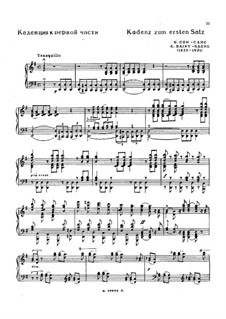 Cadenzas: To movements I, III by Saint-Saën by Ludwig van Beethoven