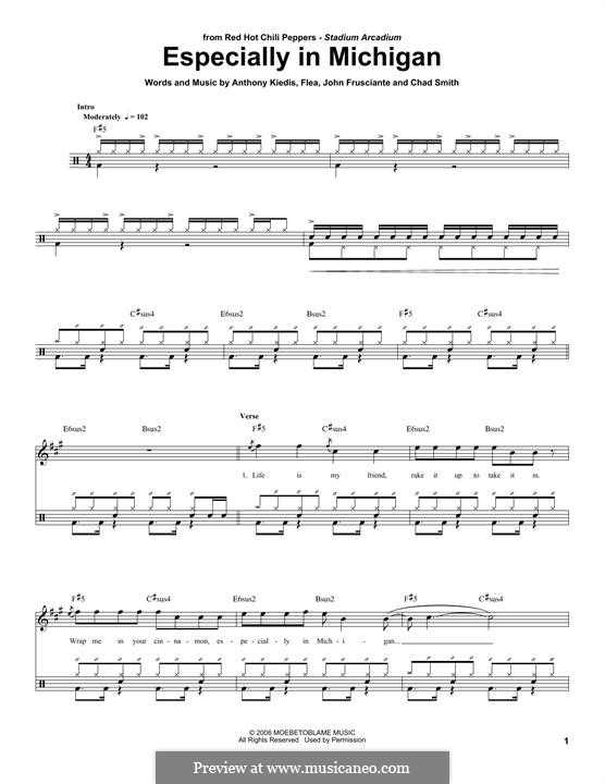 Especially in Michigan (Red Hot Chili Peppers) por Flea, A. Kiedis, C