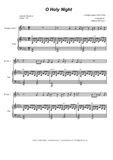 Instrumental version: Duet for Bb-trumpet and piano by Adolphe Adam