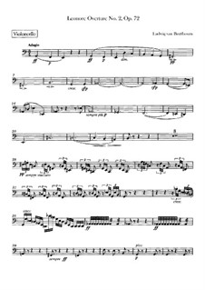 Leonore. Overture No.2 in C Major, Op.72a: parte violoncelo by Ludwig van Beethoven