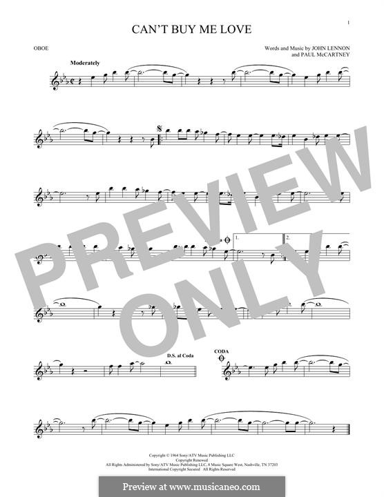 Instrumental version: For oboe by John Lennon, Paul McCartney