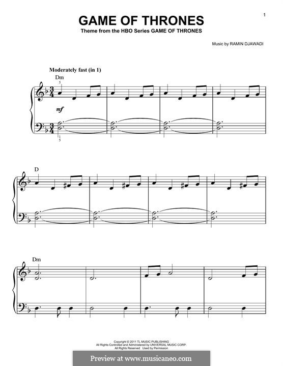 Game of Thrones: Para Piano by Ramin Djawadi