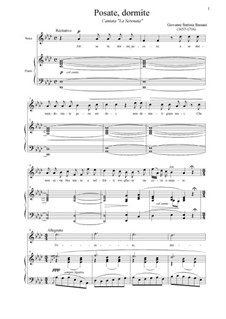 Posate, dormite: Para vocais e piano by Giovanni Battista Bassani