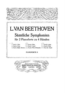 Complete Symphony: versão para dois piano para quatro mãos - Piano parte II by Ludwig van Beethoven