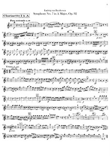 Complete Symphony: parte clarinetas by Ludwig van Beethoven