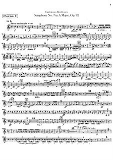 Complete Symphony: Horn parts by Ludwig van Beethoven