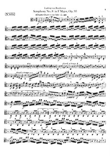 Complete Symphony: parte violas by Ludwig van Beethoven