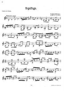 Fugue in A Minor: versão para guitarra by Johann Georg Albrechtsberger