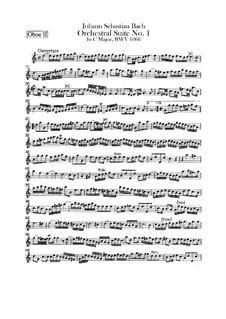 Orchestral Suite No.1 in C Major, BWV 1066: Oboe parte II by Johann Sebastian Bach