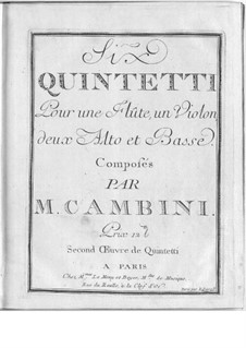 Six Quintets for Flute and Strings: seis quintetos para flauta e cordas by Giuseppe Maria Cambini
