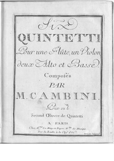 Six Quintets for Flute and Strings: seis quintetos para flauta e cordas by Giuseppe Maria Cambini