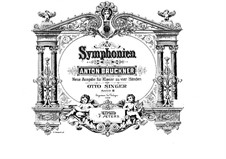 Symphony No.7 in E Major, WAB 107: arranjos para piano de quatro mãos by Anton Bruckner