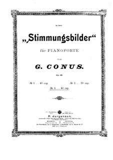 Stimmungsbilder, Op.19: Stück Nr.3 by Georges Conus