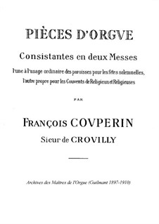 Two Masses for Organ: Two Masses for Organ by François Couperin