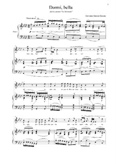 Dormi, bella, dormi tu: Para vocais e piano by Giovanni Battista Bassani
