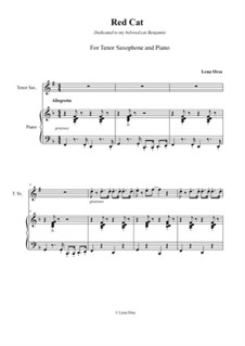 Red Cat: Para saxofone tenor e piano by Lena Orsa