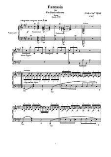 Fantasia in F sharp minor for Piano, CS527: Fantasia in F sharp minor for Piano by Santino Cara