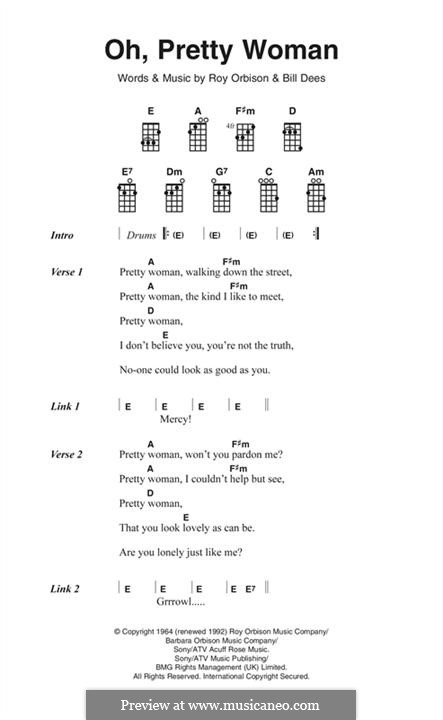 Oh, Pretty Woman: melodia by Bill Dees, Roy Orbison