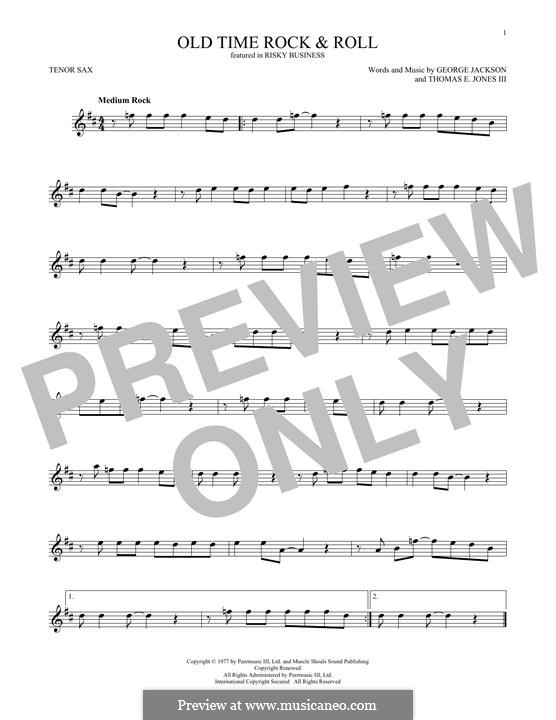 Old Time Rock and Roll: para saxofone tenor by George E. Jackson, Thomas Jones III