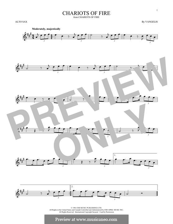 Chariots of Fire: para Saxofone Alto by Vangelis