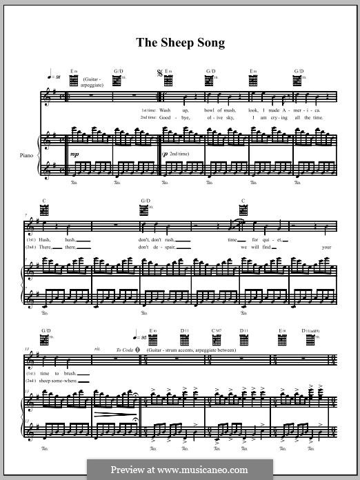 The Sheep Song (The Dresden Dolls): Para vocais e piano (ou Guitarra) by Amanda Palmer