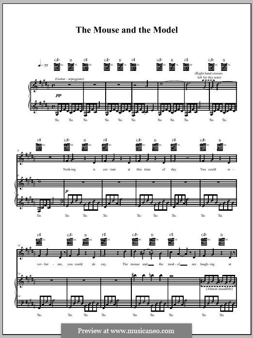 The Mouse and The Model (The Dresden Dolls): Para vocais e piano (ou Guitarra) by Amanda Palmer