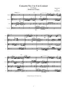 Concerto No.1 to 4 in G minor for Strings: Score, parts by Baldassare Galuppi