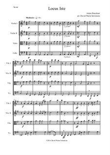 Locus Iste, WAB 23: para quartetos de cordas by Anton Bruckner