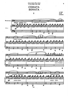Sonata for Cello and Piano in A Minor, Op.36: Score by Edvard Grieg