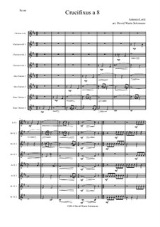 Crucifixus: For clarinet choir by Antonio Lotti